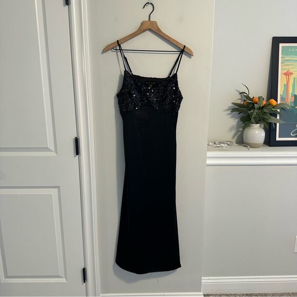 NWT Revolve House of Harlow Black Sequin Strappy Maxi Dress Medium - Picture 12 of 14